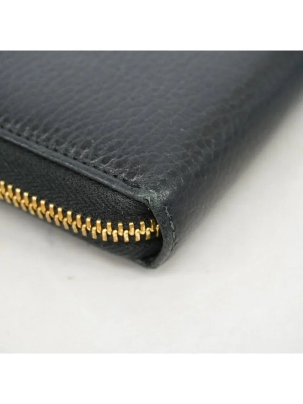 Gucci Wallet GG Marmont Leather Black Gold - Picture 5 of 7